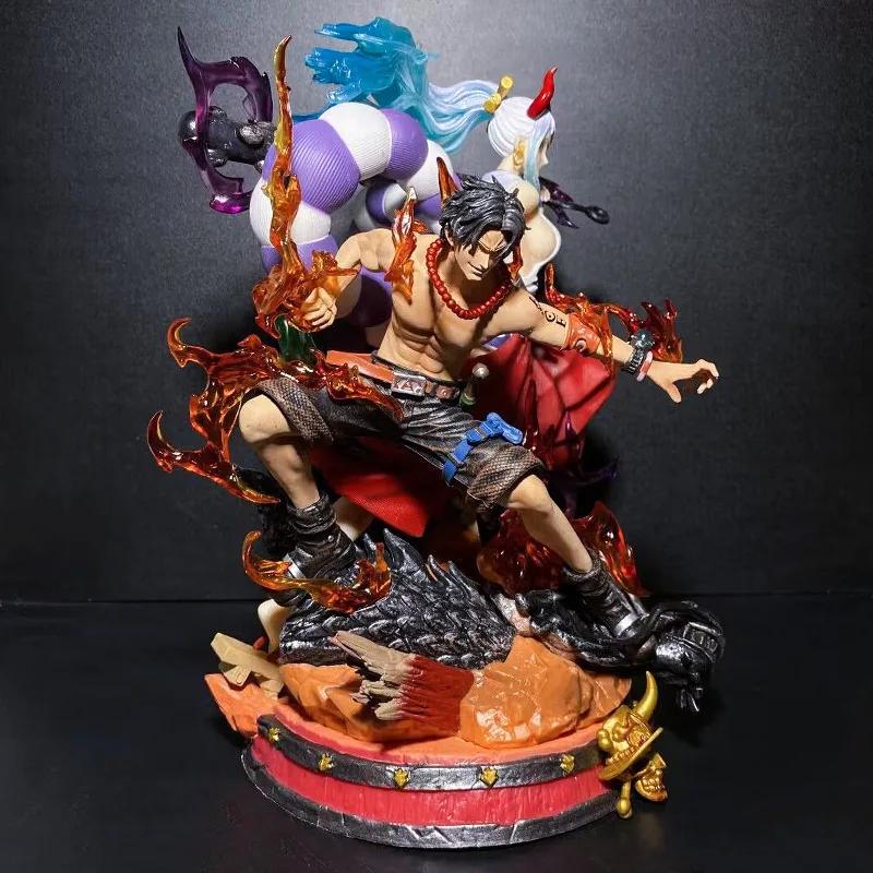 30cm One Piece Ace Yamato Fantastic Coorperation Anime Figure Model Statue Boys Collection Desktop Decoration Ornament Toys Gift