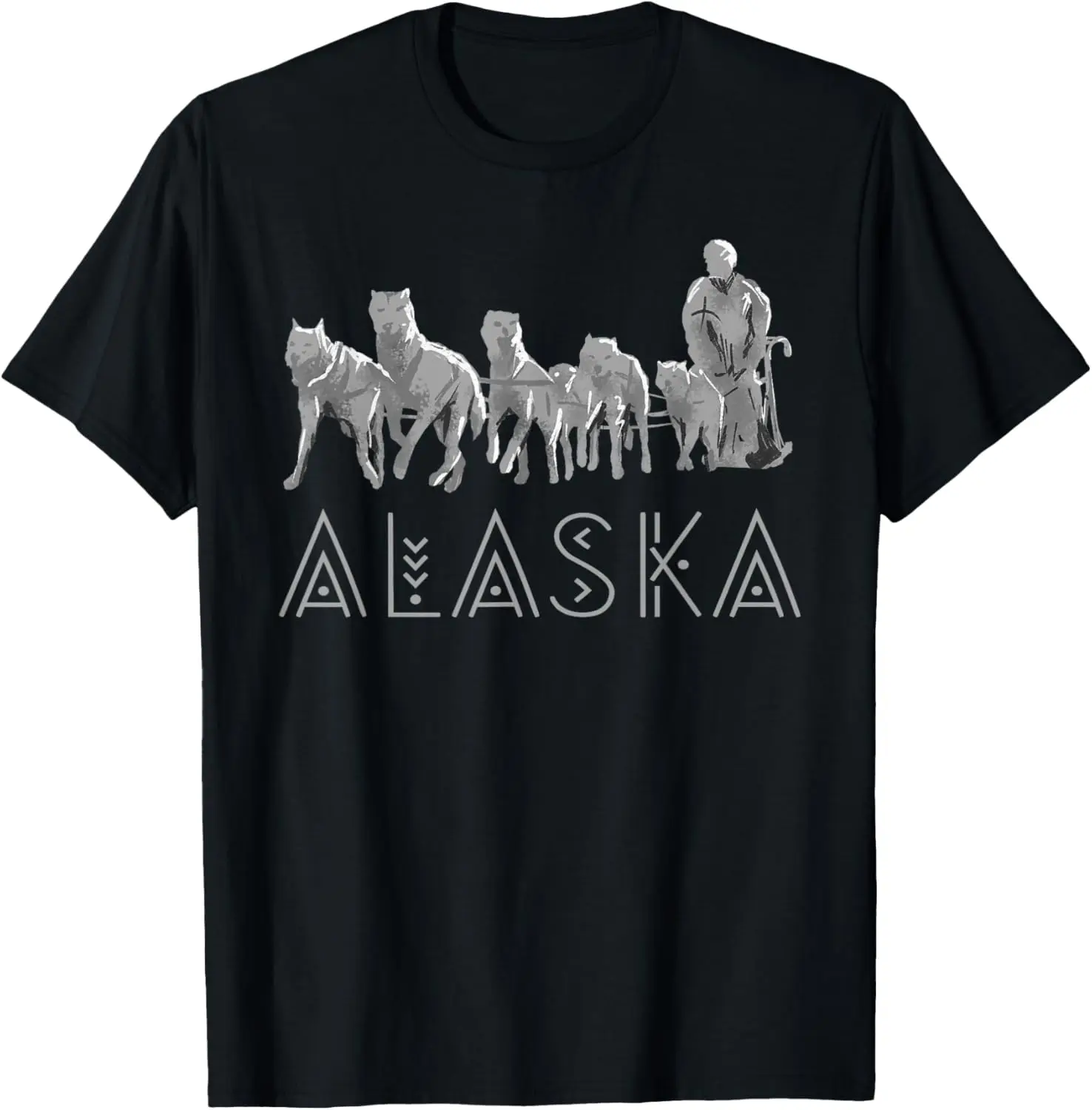 

Футболка Alaska Sled Dogs Mushing Team Snow Sledding Mountain Scene
