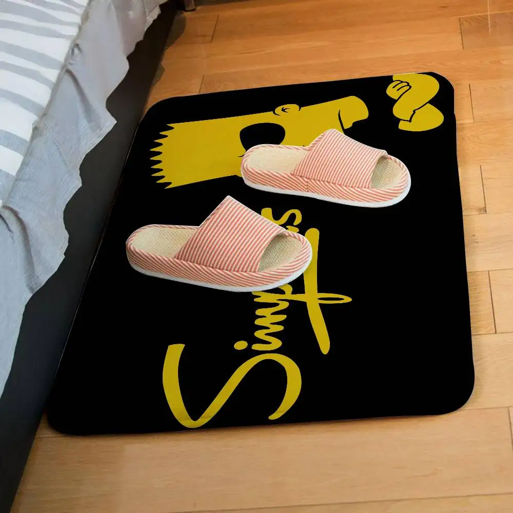 Funny S-Simpsons Floor Mat Bathroom Absorbent Mat Simple Door Dirt-resistant Mat Home Kitchen Mat Foot Mat Entry Mat