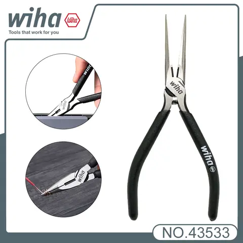 Wiha Black Forest Classic Long Nose Pliers 43533 Electrician Hand Tool Multi Purpose