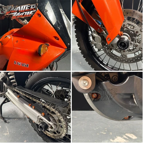 Imagen 2 del producto Pernos decorativos de tornillo de carenado de marco de motocicleta naranja para 990 Adventure 990adv R/S 2007-2012 tornillos basculantes de guardabarros de carrocería