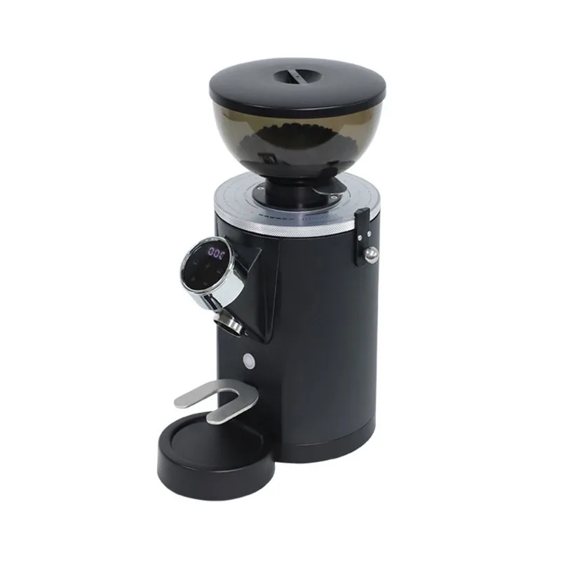 Commercial 60MM stainless steel flat knife coffee grinder electronic quantitative removable knife plate powder uniform grinder