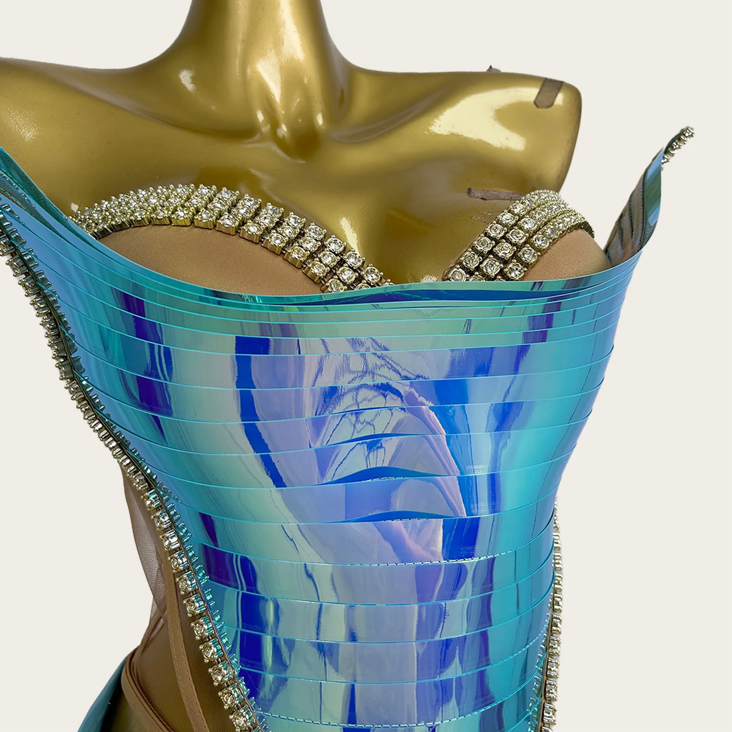 مثير الراقية لامعة حجر الراين الترتر المرايا نمط فستان قصير مجموعة المرأة حمالة Bodycon كوكتيل حفلة الرقص ارتداء Douniu