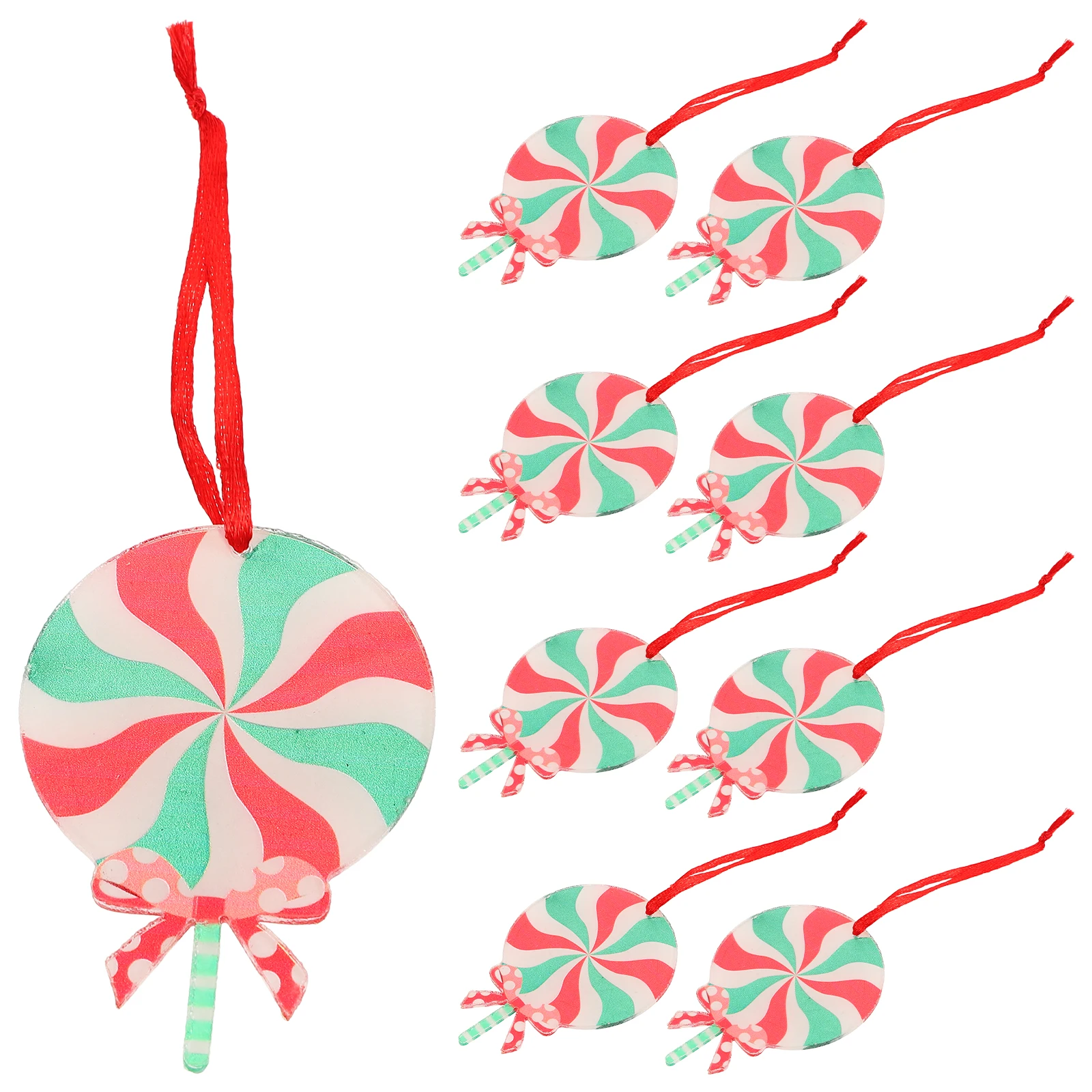 

10 Pcs Christmas Tree Pendant Decorations Candy Ornaments Candyland Party Favors