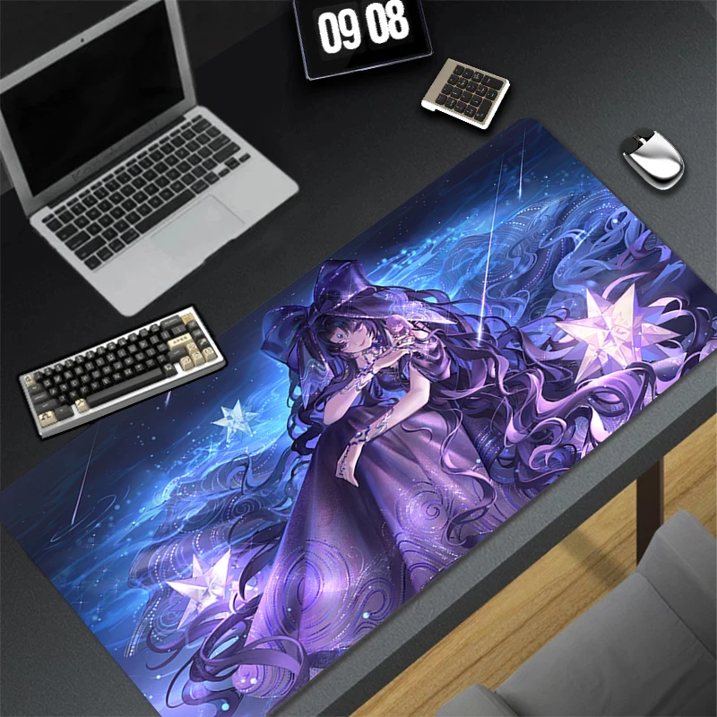 

Mouse Pad Computer Purple Sexy Anime Girl Keyboard Pad Laptop Non Slip Infinity HD Mousepad PC Gaming Accessories Nikki Desk Mat