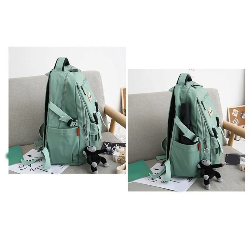 A3PE große Kapazität Daypack Mode -Rucksack Nylon -Buchbag für Student Teenager Jugendliche Mädchen lässig Laptop Schultasche