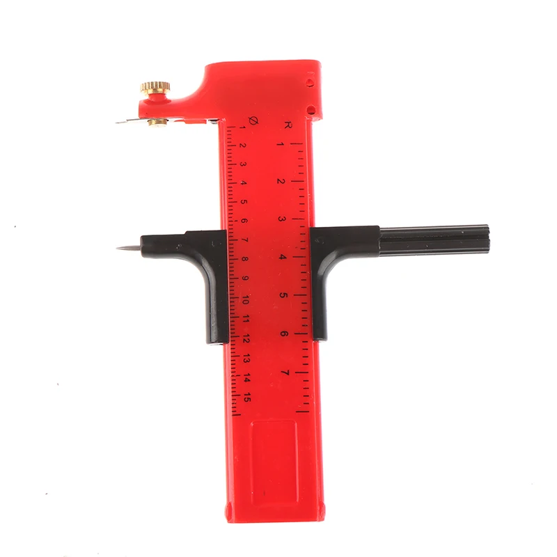Cortador rotativo de brújula circular, herramienta de artesanía de arte de cuero y vinilo, cuchillo de brújula de plástico para dibujo de papel, cartón y goma