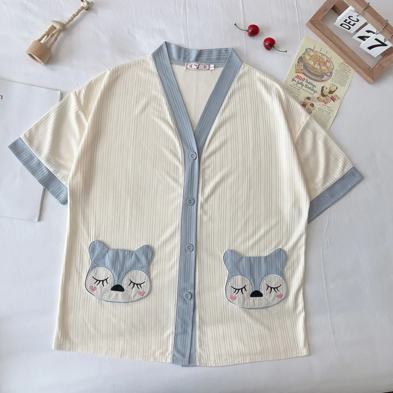Women Pajama Set Summer Hot Sleepwear Shorts Cute Pijamas Girls Homewear Grils Cute Pyjama Short Pants Cartoon Home Clothes