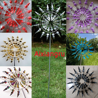 Outdoor Metal Windmill Wind Spinner Rotating Garden Art Decorative Windmill for Garden Decoration