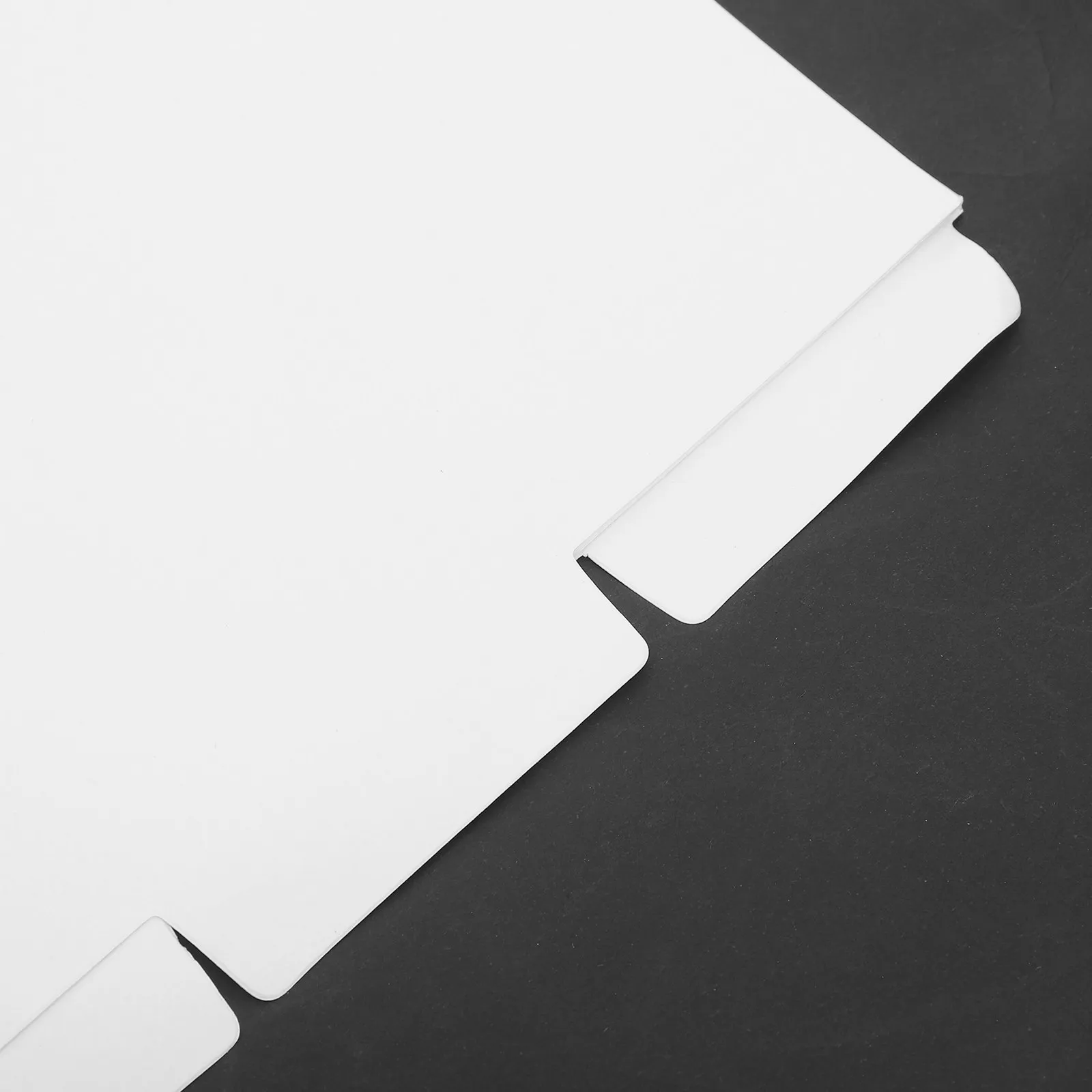4Sets Blank Loose Leaf Page Dividers 11x9 White Writable Binder Tabs 3 Hole Punch Write on Binder Separators for Business Study