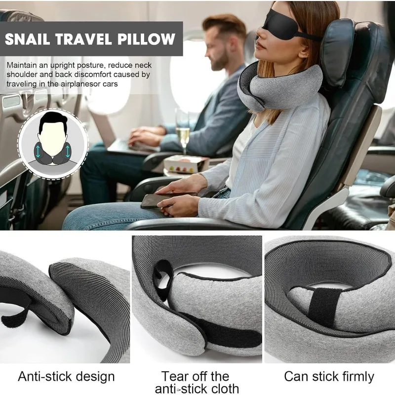 Travel Pillows for Airplanes,  Memory Foam Travel Pillow Neck Pillow for Traveling Suitable for Airplanes,Offices and Cars