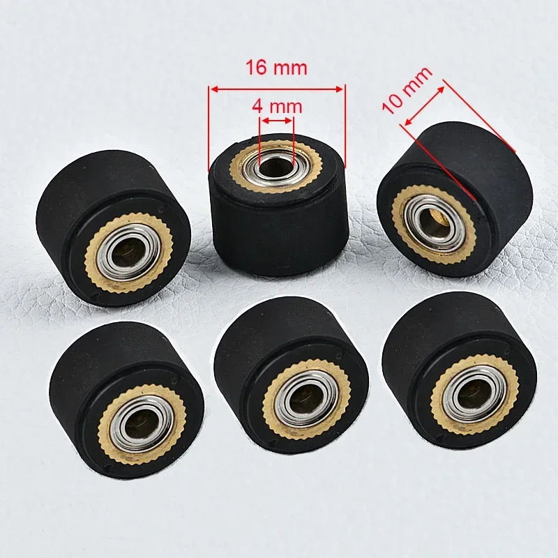 6PCS Pinch Feed Roller With Copper Core Rubber Wheel for Mimaki / Roland / Graphtec CE5000-120 Liyu Cutting Plotter Repair Parts