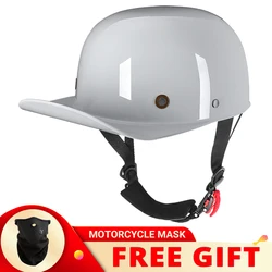 Japan Korea Vintage Chopper Hoge Kwaliteit Mannen Vrouwen Half Open Gezicht Baseball Cap Motorhelm Retro Scooter Rijden Jet Casco