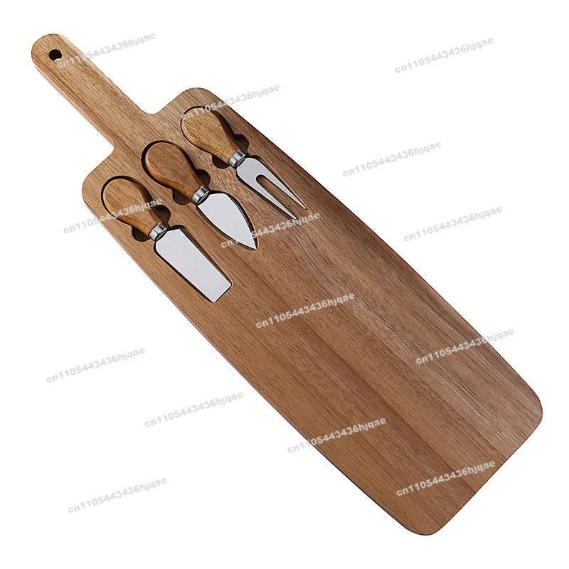 Acacia Cheese Board Set Cheese Knife  Board Wooden Cutting Steak Knife
