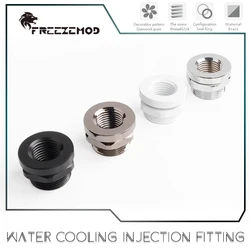 FREEZEMOD G1/4'' Pass-Through Fitting Fillport Cover Openings Hose Water Cooling Joint Hex Nut 19-21mm hole 3 Colors HCBJT-V2