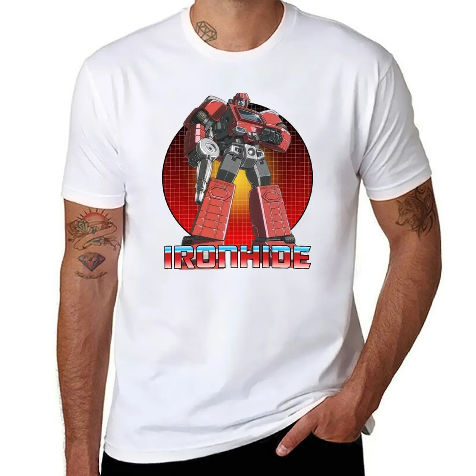 

Ironhide Autobot Transformer G1 V2 T-Shirt t shirt man casual t shirts for man cotton T-Shirt