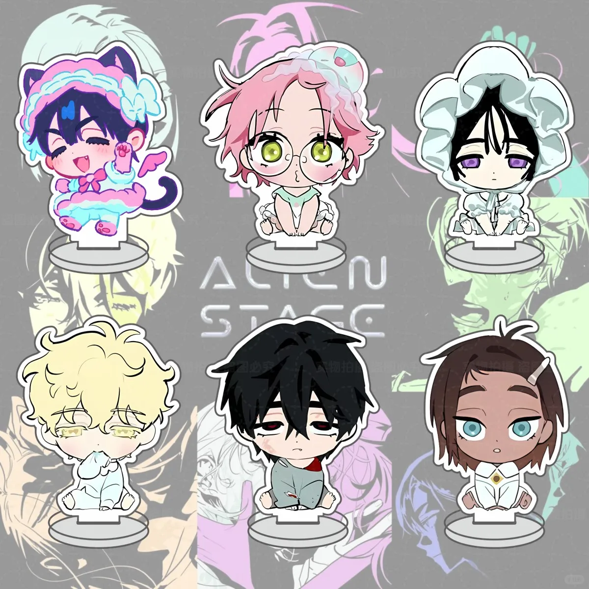 

ALIEN STAGE Keychains Pendant Car Key Chain Acrylic Stand MIZI SUA TILL IVAN HYUNA LUKA cosplay Accessories Anime Fans Gifts