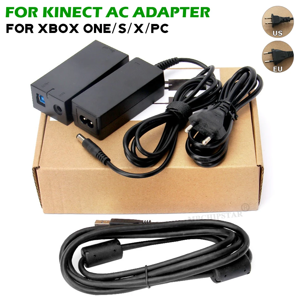 New Kinect Adapter for Xbox One XBOX ONE S Kinect 2.0 3.0 Adapter EU US Plug USB AC Adapter 3.0 Power Supply For XBOX ONE X PC