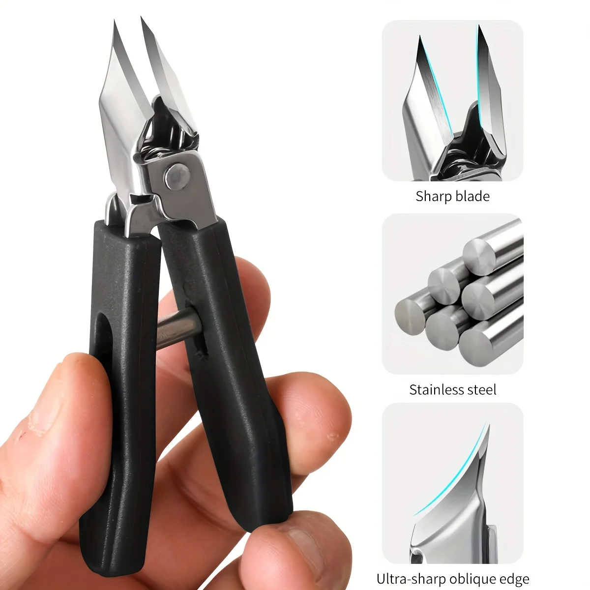 5Pcs Stainless Steel Manicure Pedicure Kit Nail Clipper Set Cuticle Nipper Nail File for Home Hand Foot Care