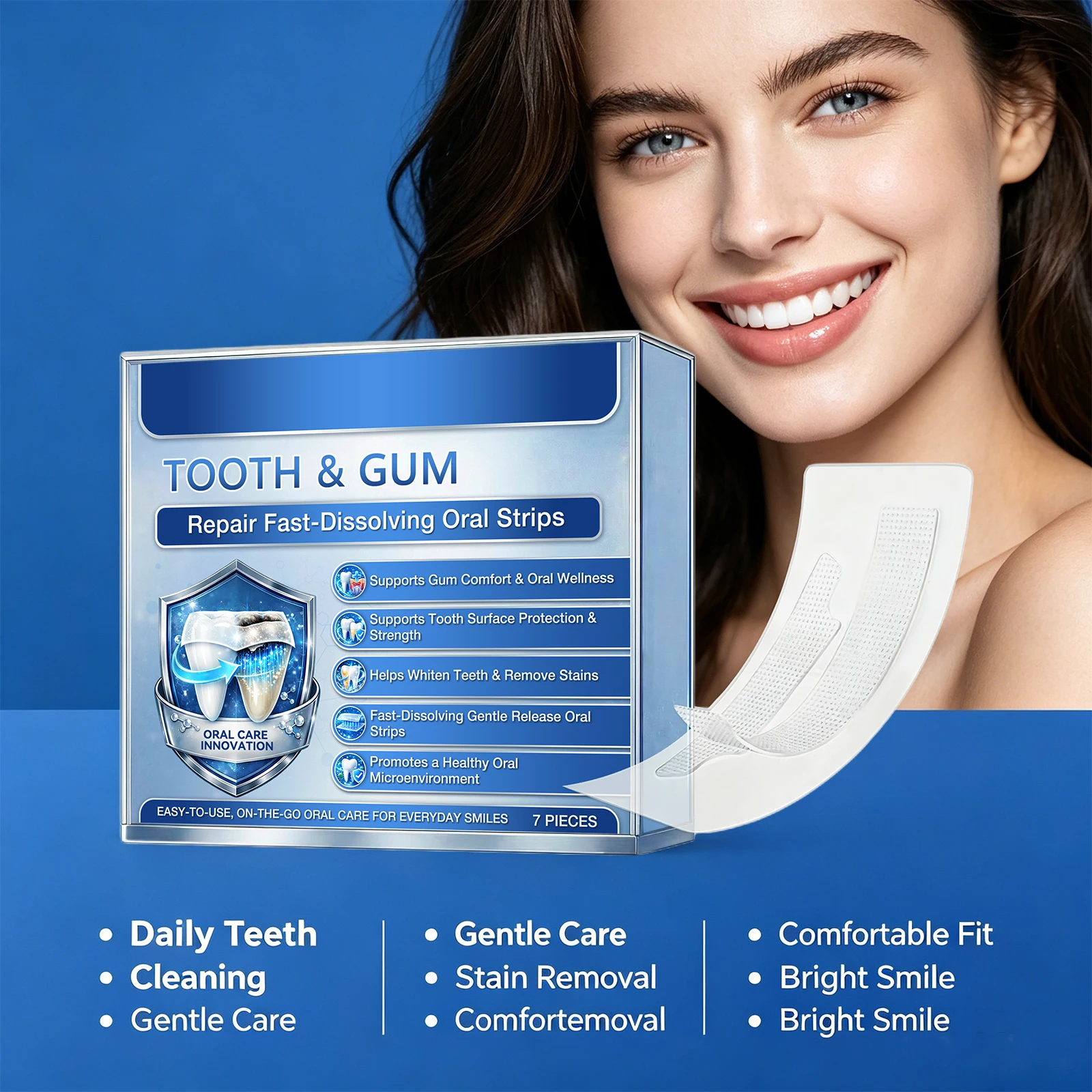 Tooth & Gum Repair Oral Strips - Teeth Whitening Strips Crest ulasan dan harga