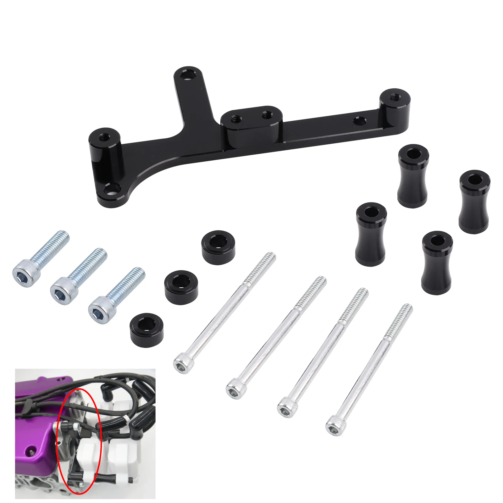 

Ignition Coil Brackets Aluminum Anodized Black For Honda B Series B16 B18 VTEC Engine