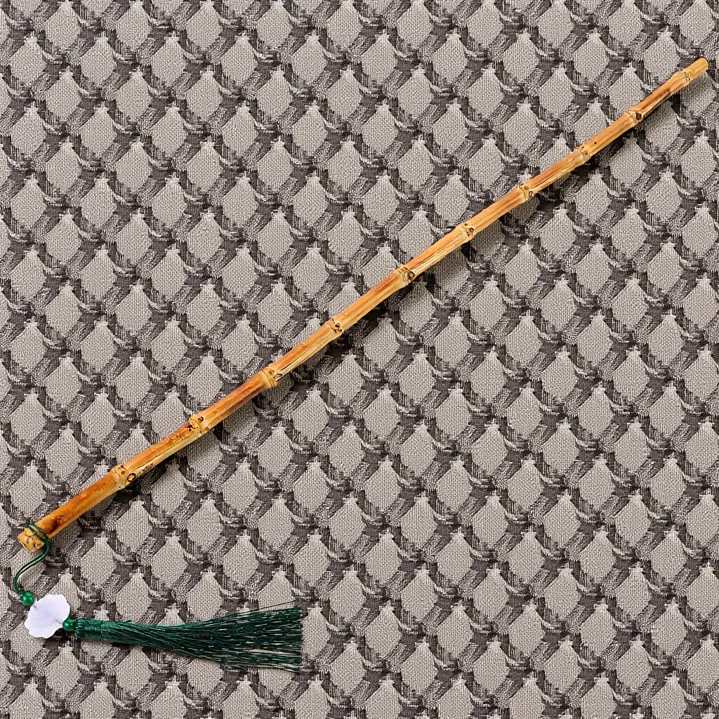 عصا يوجا جذر الخيزران قابلة للطي وطول قابل للتعديل وخفيفة الوزن للمشي لمسافات طويلة وتسلق الجبال والتخييم للاستخدام في الهواء الطلق نونسليب