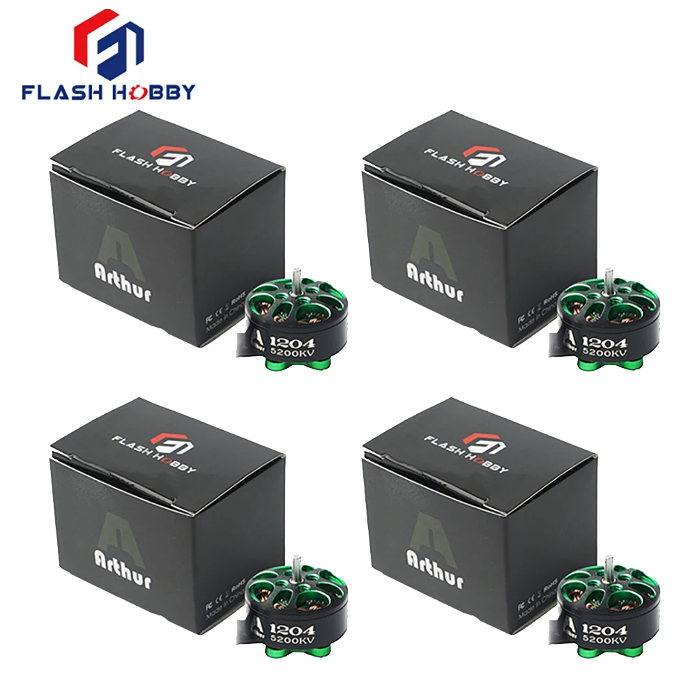 FLASH HOBBY A1204 1204 2500KV 3100KV 5200KV 2-4S micro Borstelloze Motor Voor FPV Racing Drone Mini Multirotor