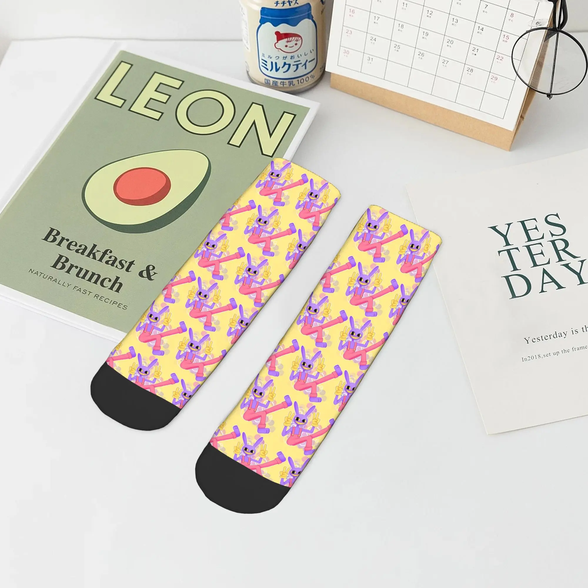 Jax The Amazing Digital Circus calcetines Harajuku medias súper suaves calcetines para todas las estaciones accesorios para hombre mujer regalo de cumpleaños
