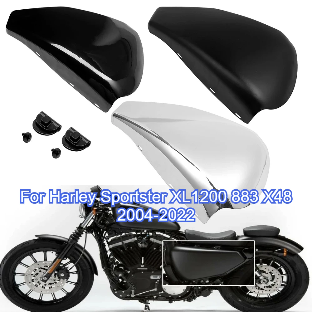 

Gloss/Matte Black & Chrome Left Battery Side Cover for Harley Sportster Iron XL883 XL1200 X48 2009-2013 2014-2022