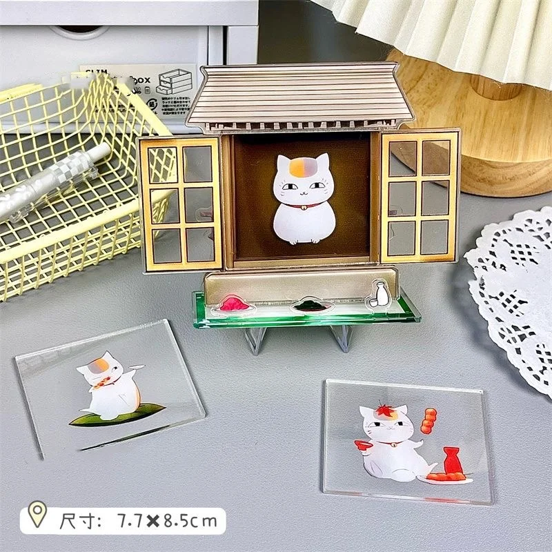 Natsume Yuujinchou Lucky Cat Madara Shrine Acrylic Plaque Replaceable Madara Desktop Decoration Toy and Ornaments Christmas Gift