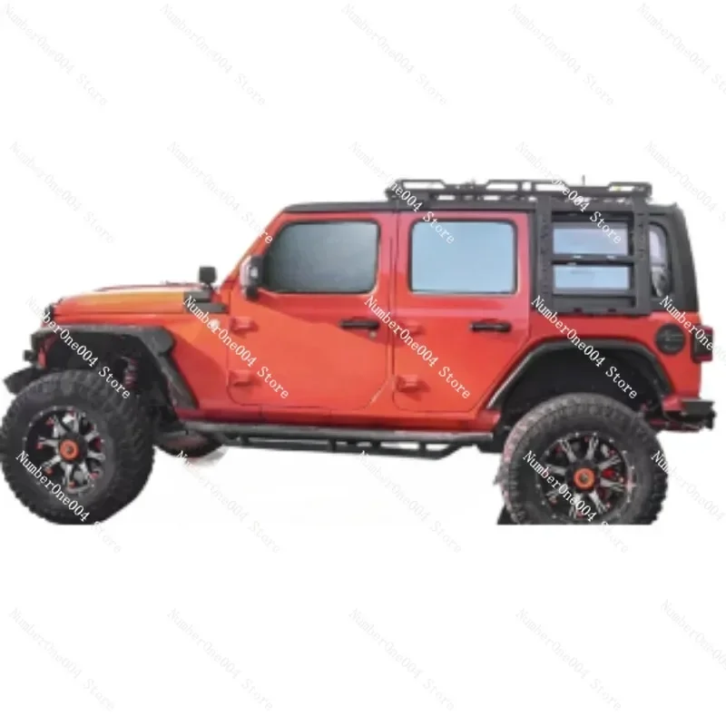 Suitable for JK JL 2/4 door top rack with LED light ladder luggage rack mounting kit cargo basket