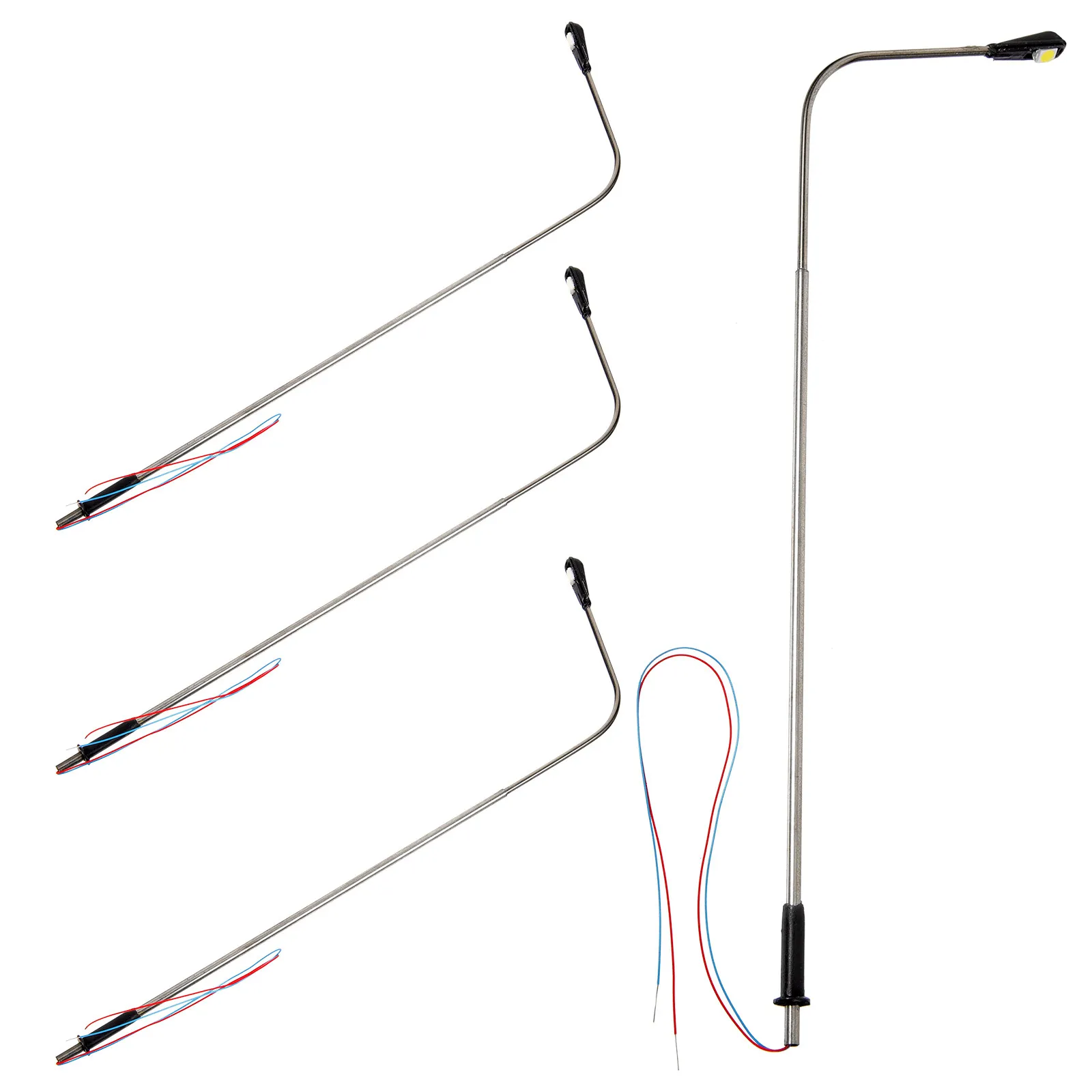 

Набор из 4 светящихся уличных фонарей: декоративные мини-фонарики для сада, уличного и внутреннего освещения, ландшафтного дизайна, модели фонарных столбов