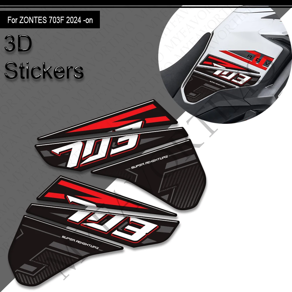 For Zontes  ZT703-F ZT-703F ZT 703F 703 F 2024 - Adventure Bike Tank Pad TankPad Cap Grips Gas Fuel Knee Stickers Decals Protect