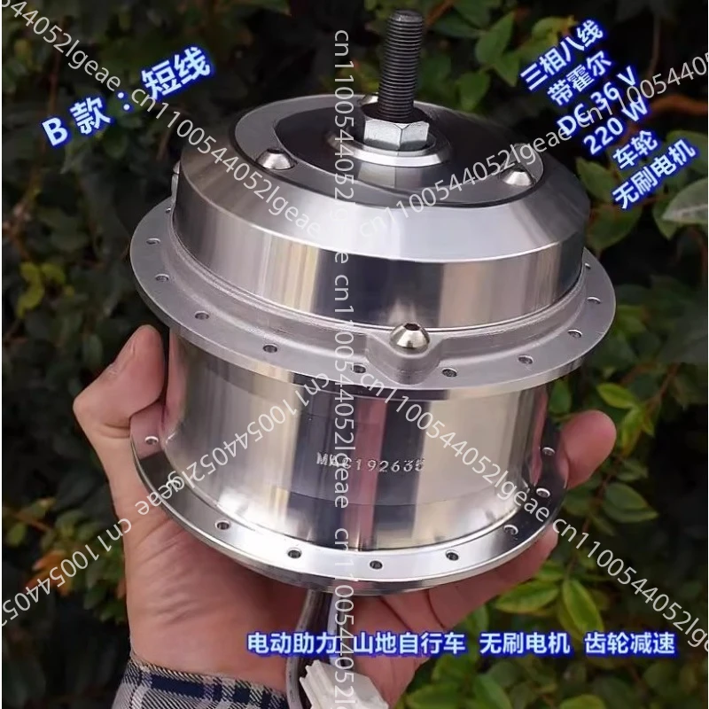 Electric Assisted Mountain Bike, DC Brushless Wheel Motor, One-way Clutch Gear Reduction Motor
