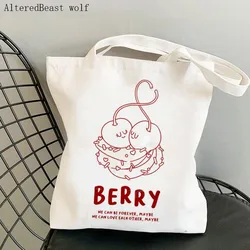 Fashion Women Shopper Handbags The Boyz Sunwoo Berry Custom Environmental Storage Reusable Canvas Shoulder Tote Bag school bag