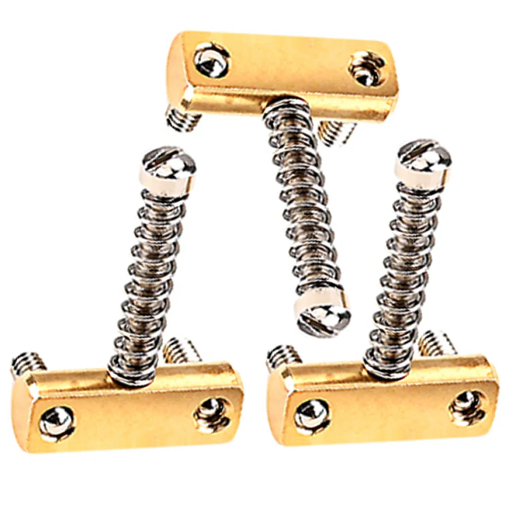 

3 Pcs Copper Saddle Screw Spring Bridge Saddles Guitar Accessories Metal Screws Replacement