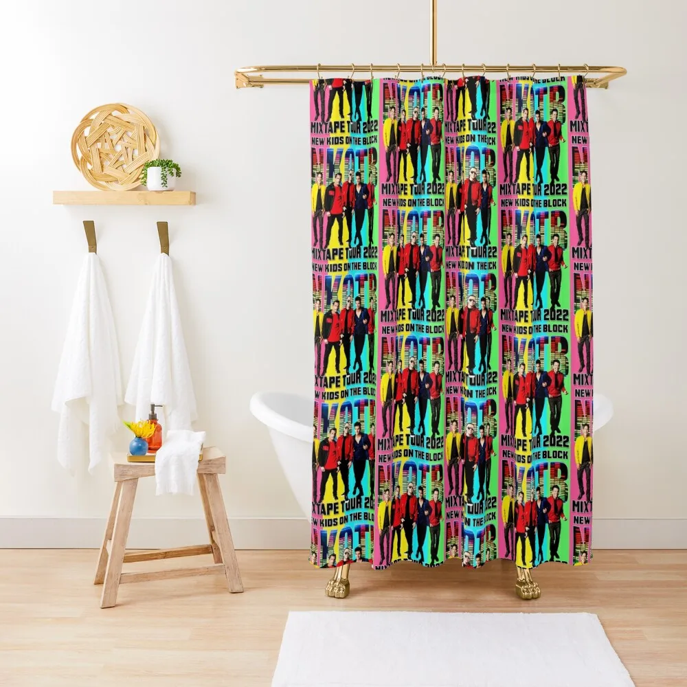 

NEXT PARTY NKOTB MIXTAPE TOUR 2022 Shower Curtain Set For Bathroom Anime Bathroom Bathroom Deco For Shower Curtain