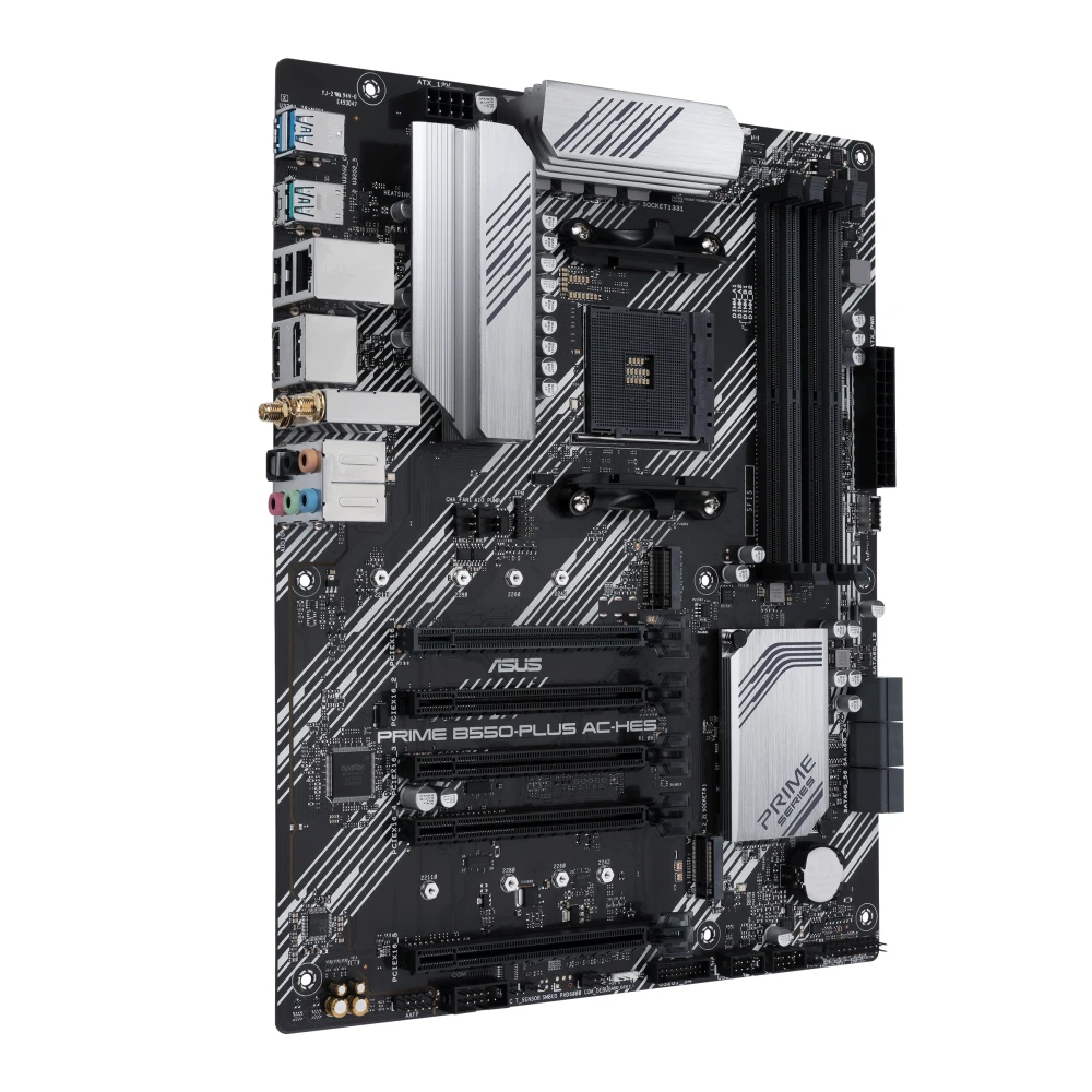 ASUS PRIME B550-PLUS AC-HES AMD AM4 Socket ATX Motherboard Support Ryzen 5 5600 R7 5700X3D CPU Dual M.2 WIFI 5 HDMI PCIe 4.0