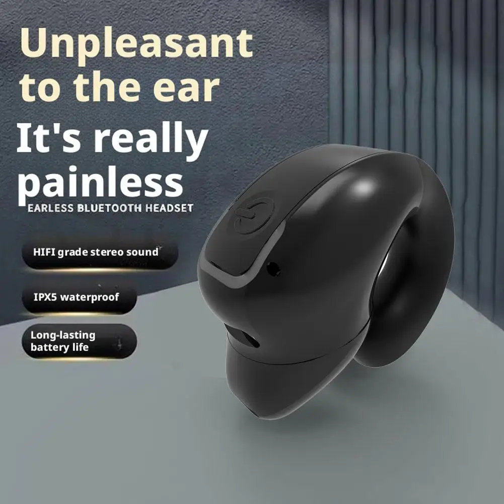 Single Machine Non In Ear Clip On Bluetooth Earphones, 9D High-definition Calling, Long-lasting Battery Life,Comfortable To Wear view 3