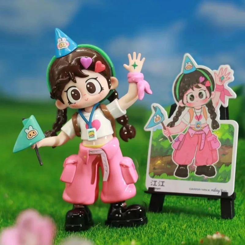 Wysokiej jakości figurka z serii Milay Girl Syndrome, blind box, kawaii anime, kolekcjonerska, urocza dekoracja na biurko, prezent niespodzianka dla dziewczyny, na urodziny, Boże Narodzenie.