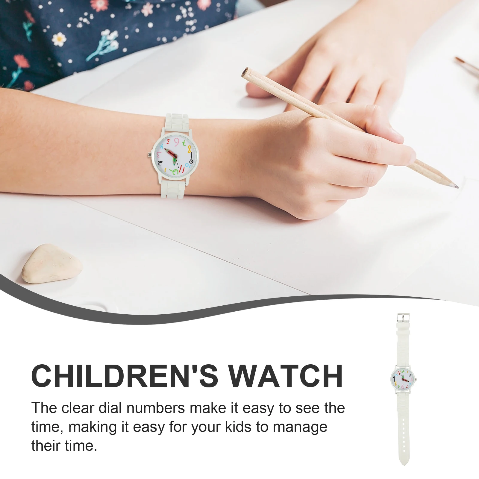 

Student Watch Strap Wrist Students Casual Cartoon Silica Gel Elastic Watches Adjustable Children