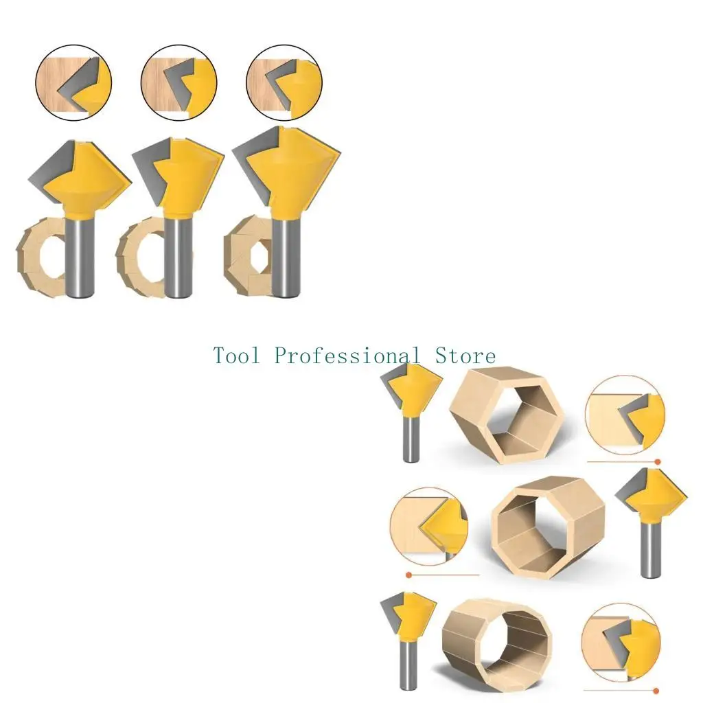 

57QF 3 фрезы типа «птичья пасть» с хвостовиком дюйма, многосторонняя насадка для клеевого соединения, облегчающая соединение