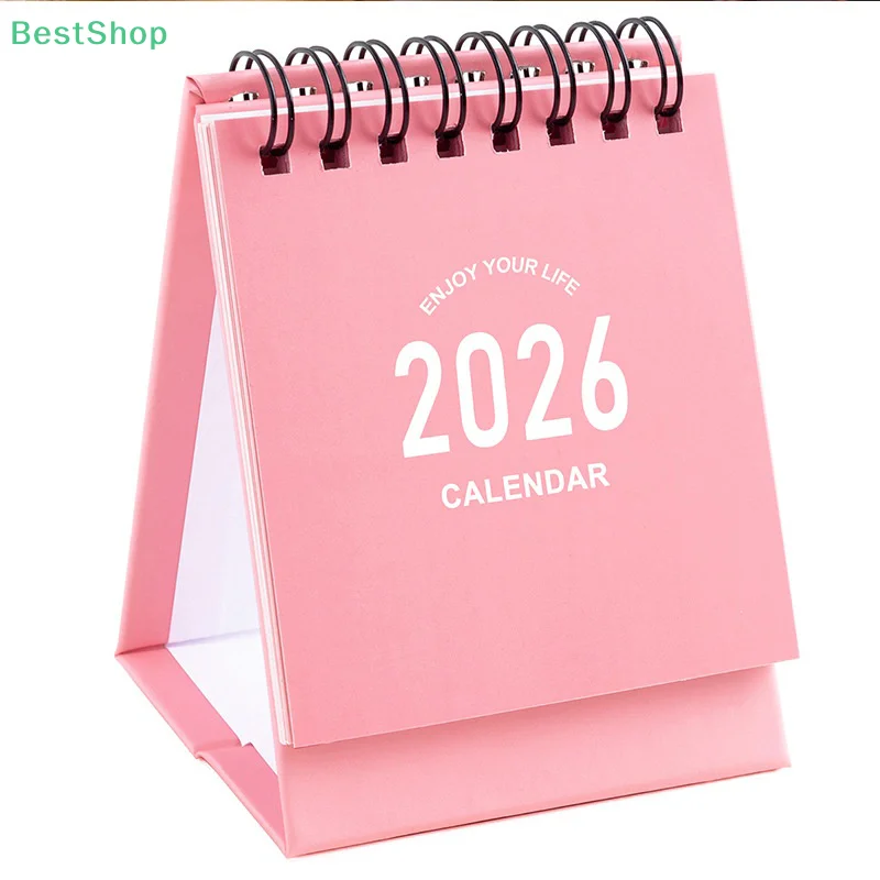 

2026 Mini Desk Calendar Creative Coil Calendar Planner Desktop Ornament Decoration Office Stationery