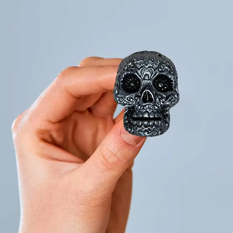 

Black Shimmer Skull Resin Knobs Dresser knobs cabinet Dresser Knobs pull