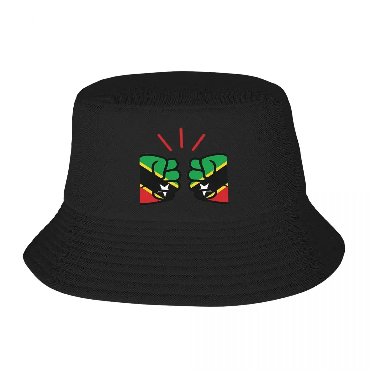 We Run Tings,St.Kitts And Nevis Bucket Hats Panama Hat Children Bob Hats Reversible Fisherman Hats Summer Fishing Unisex Caps