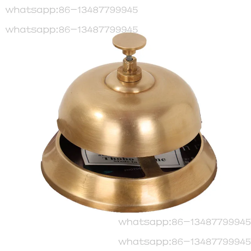 

European-style Imported Brass Retro Vegetable Bell Serving Bell Dining Ringing Device Kitchen Serving Calling Meal