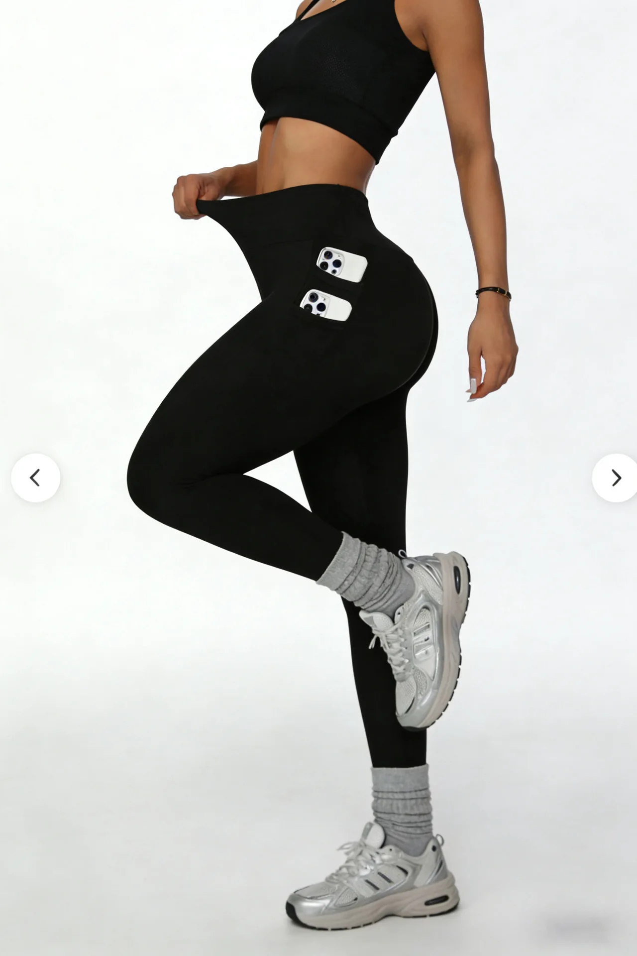 High-Waist Yoga Pants Nine-Length Nude Sensation Sports Outdoor Tight Bottoming Pants for Women