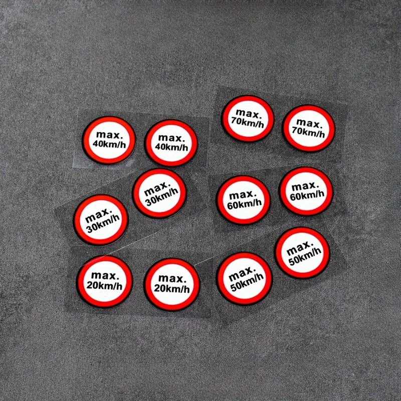 

4PCS/SET Clear Speed Limit Sticker Pack, Perfect for Marking Electric Bikes, Kids' Bikes, Warehouse Carts