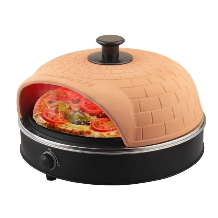 Natural ZISHA Clay Pizza Oven Electric Pie Oven Pizza Dome For 1 Person