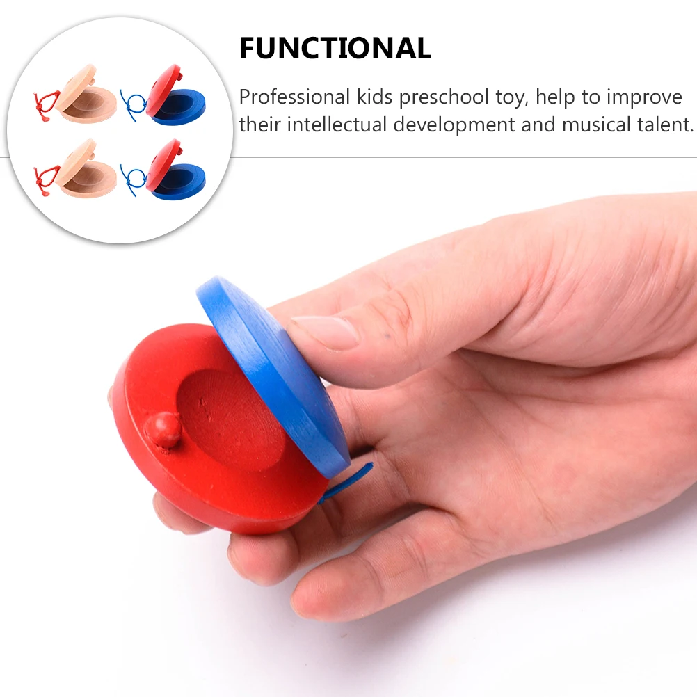 4 Pcs Percussion Soundboard Toddler Toys Music Castanets for Kids Instrument Child